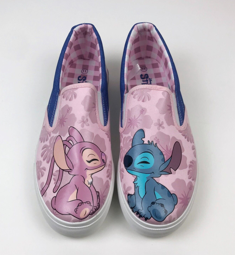 Disney Stitch & Angel Low Top Slip On Sneakers Women's Size 11